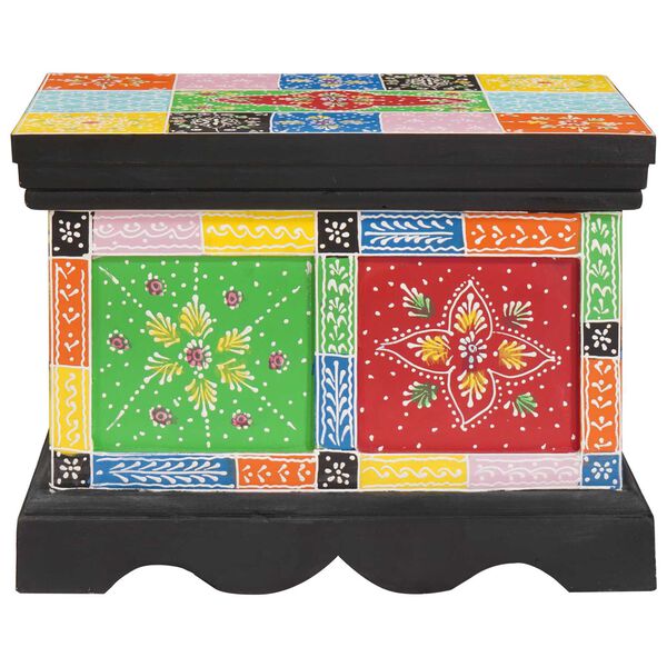 vidaXL Úložná krabica Viacfarebný 40 x 30 x 30 cm Mangový masív