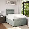vidaXL Boxspring posteľ s matracom bledosiv&aacute; 120x190 cm zamat