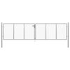 vidaXL Z&aacute;hradn&aacute; br&aacute;na, pozinkovan&aacute; oceľ, 400x100 cm, strieborn&aacute;