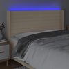 vidaXL Čelo postele s LED kr&eacute;mov&eacute; 203x16x118/128 cm l&aacute;tka