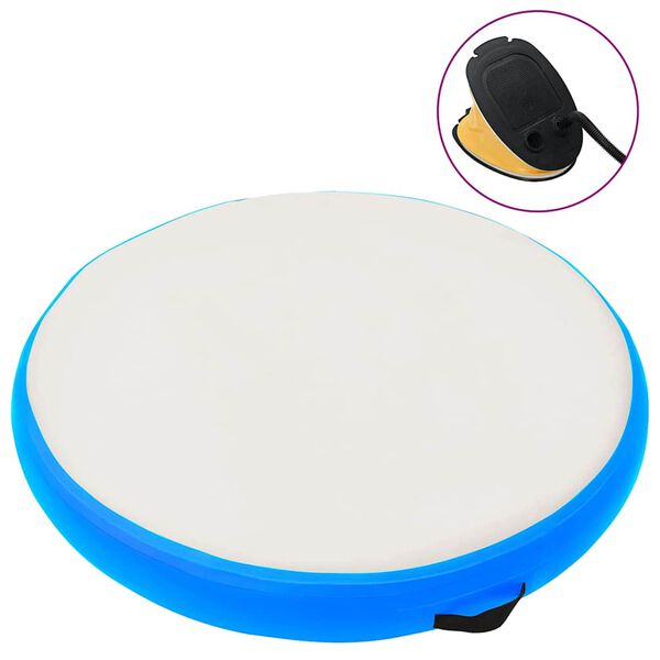 vidaXL Nafukovac&iacute; gymnastick&yacute; matrac s pumpou 100x100x10 cm PVC modr&yacute;
