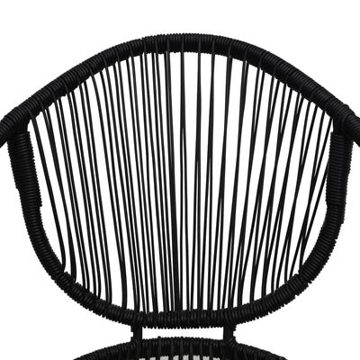 vidaXL Záhradné stoličky 2 ks čierne PVC ratanové