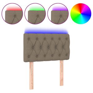 vidaXL Čelo postele s LED sivohned&eacute; 80x7x78/88 cm l&aacute;tka