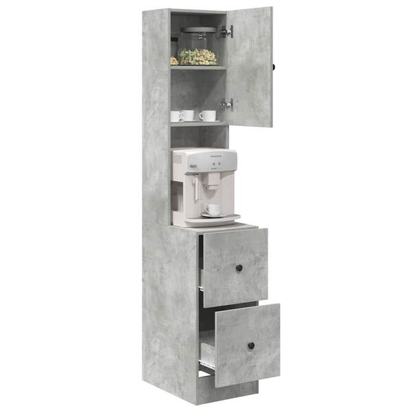 vidaXL Kuchynsk&aacute; skriňa Siv&aacute; 35 x 50 x 180 cm Kompozitn&eacute; drevo