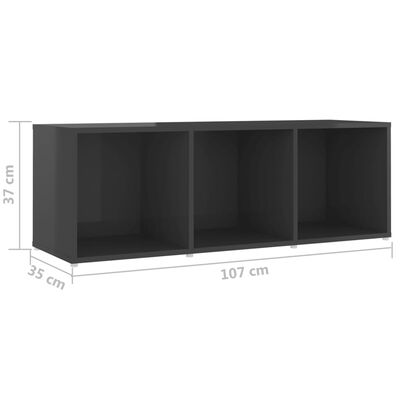 vidaXL 4-dielna súprava TV skriniek vysokolesklá sivá drevotrieska