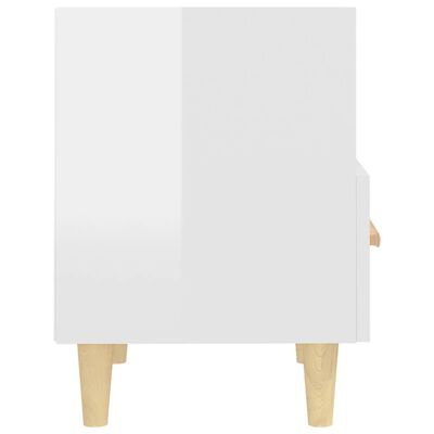vidaXL Nočný stolík lesklý biely 40x35x47 cm