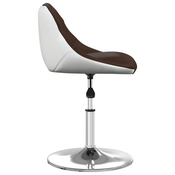 vidaXL Jed&aacute;lensk&aacute; stolička hnedo-biela umel&aacute; koža