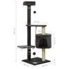 vidaXL &Scaron;krabadlo pre mačky so sisalov&yacute;mi stĺpikmi tmavosiv&eacute; 120 cm