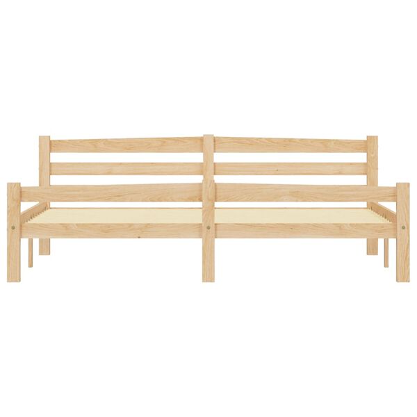 vidaXL Posteľný rám z borovicového dreva s 2 zásuvkami 180x200 cm