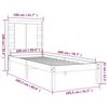 vidaXL Posteľný rám čierny borovicový masív 100x200 cm