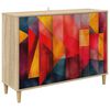 vidaXL Serv&iacute;rovacia skriňa HEESCH Sonoma 102 x 33 x 75 cm
