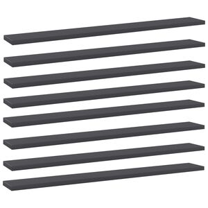 vidaXL Pr&iacute;davn&eacute; police 8 ks, siv&eacute; 80x10x1,5 cm, drevotrieska