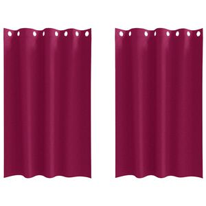 vidaXL Z&aacute;clony na zatemnenie s kr&uacute;žkami 2 ks V&iacute;no červen&eacute; 175 x 140 cm