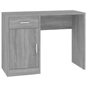 vidaXL Stol&iacute;k, z&aacute;suvka a skrinka siv&yacute; sonoma 100x40x73 cm sprac. drevo