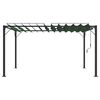 vidaXL Gazebo s lamelovou strechou Zelen&aacute; 3 x 4 x 2,14 m