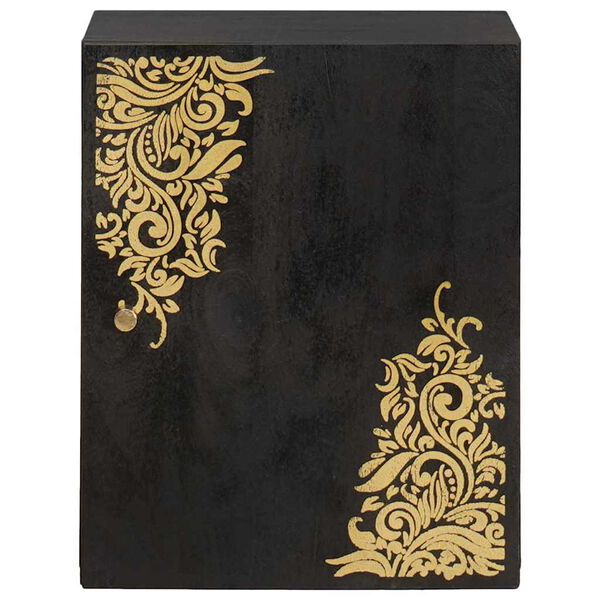 vidaXL N&aacute;stenn&aacute; skrinka Čierna 38 x 33 x 48 cm Mas&iacute;vne mango drevo