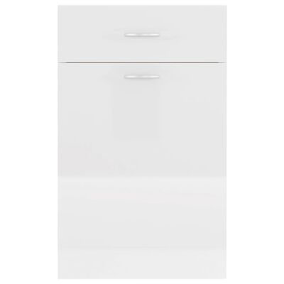 vidaXL Spodná skrinka+zásuvka, lesklá biela 50x46x81,5 cm