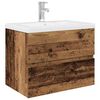 VidaXL drezov&aacute; skrinka so vstavan&yacute;m um&yacute;vadlom a bat&eacute;riou Old Wood