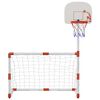 vidaXL Detská futbalová a basketbalová súprava s loptičkami 98x50x70cm