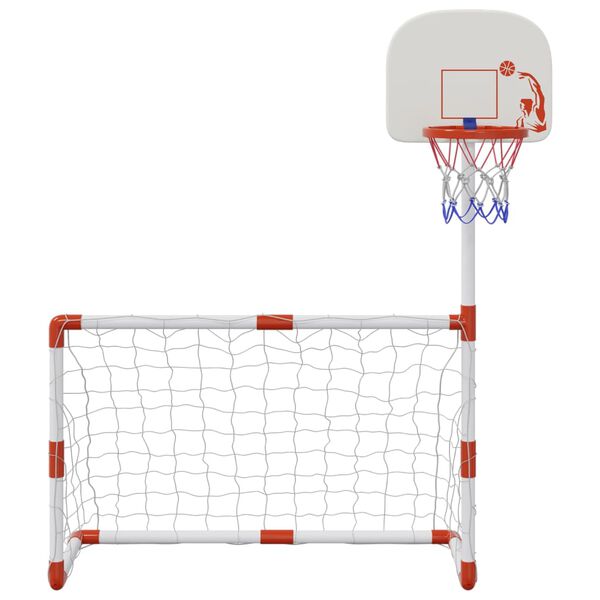 vidaXL Detská futbalová a basketbalová súprava s loptičkami 98x50x70cm