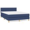 vidaXL Posteľn&yacute; r&aacute;m boxspring s matracom modr&yacute; 140x200 cm l&aacute;tka