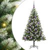 vidaXL Umel&yacute; vianočn&yacute; stromček s umel&yacute;m snehom 150 LED Tepl&aacute; biela