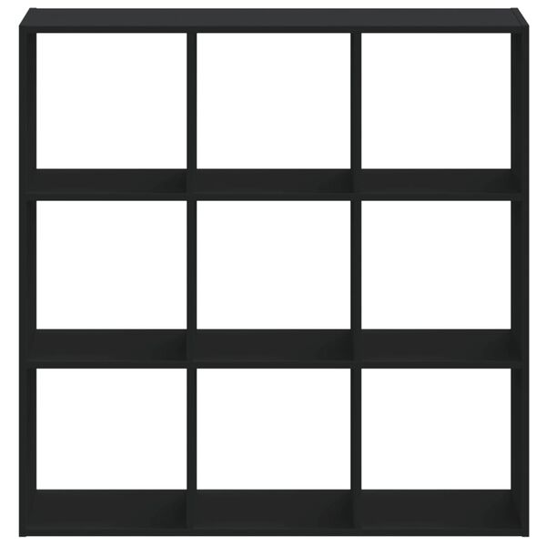 vidaXL Knižnica čierna 102x32x102 cm kompozitné drevo