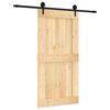 vidaXL Posuvn&eacute; dvere Pr&iacute;rodn&aacute; a čierna 100 x 210 cm