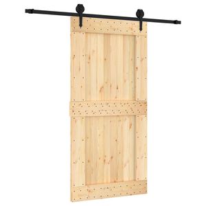 vidaXL Posuvn&eacute; dvere Pr&iacute;rodn&aacute; a čierna 100 x 210 cm