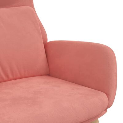 vidaXL Relaxačné kreslo ružové zamatové