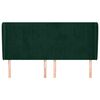 vidaXL Čelo postele so z&aacute;hybmi tmavozelen&yacute; 203x23x118/128 cm zamat