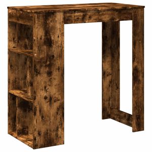 vidaXL Barov&yacute; st&ocirc;l s policami dymov&yacute; dub 102x50x103,5 cm kompoz. drevo