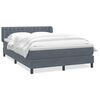 vidaXL Posteľn&yacute; r&aacute;m boxspring s matracom tmavosiv&yacute; 160x210 cm zamat