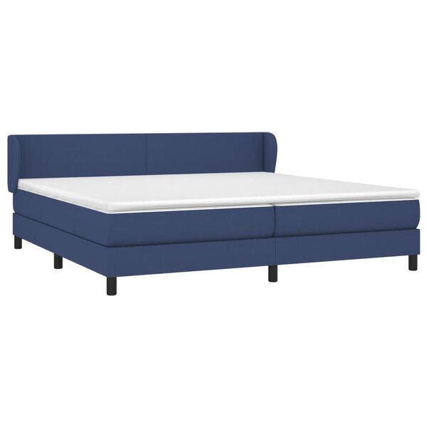 vidaXL Boxspring posteľ s matracom modr&aacute; 200x200 cm l&aacute;tka