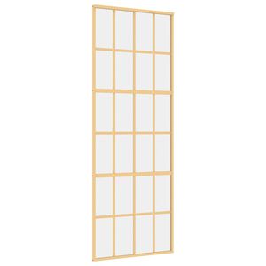 vidaXL Posuvn&eacute; dvere zlat&eacute; 76x205 cm č&iacute;re ESG sklo a hlin&iacute;k