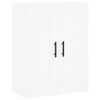 vidaXL Vysoká skrinka biela 69,5x34x180 cm spracované drevo