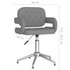 vidaXL Otočn&aacute; jed&aacute;lensk&aacute; stolička siv&aacute; umel&aacute; koža