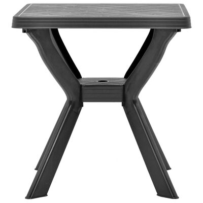 vidaXL Bistro stolík, antracitový 70x70x72 cm, plast