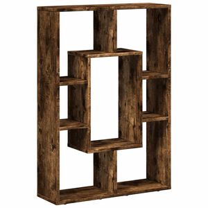 vidaXL Knižnica dymov&yacute; dub 63x20x90 cm kompozitn&eacute; drevo