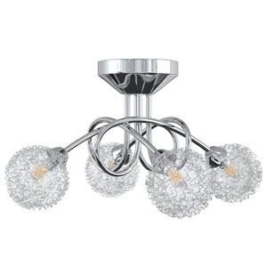 vidaXL Stropn&aacute; lampa so sieťovinov&yacute;mi tienidlami na 4 LED žiarovky G9