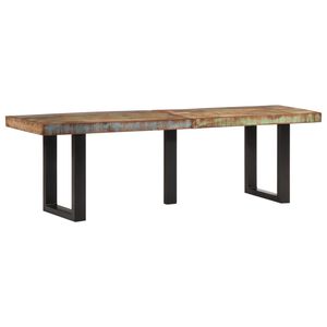 vidaXL Lavička 160 cm recyklovan&yacute; mas&iacute;v a oceľ