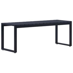 vidaXL Z&aacute;hradn&aacute; lavička 120,5 cm, PS doska, čierna