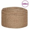 vidaXL Lano zo 100% juty, 10 mm, 100 m