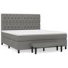 vidaXL Boxspring posteľ s matracom tmavosiv&aacute; 160x200 cm l&aacute;tka
