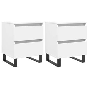 vidaXL Nočn&eacute; stol&iacute;ky 2 ks biele 40x35x50 cm kompozitn&eacute; drevo