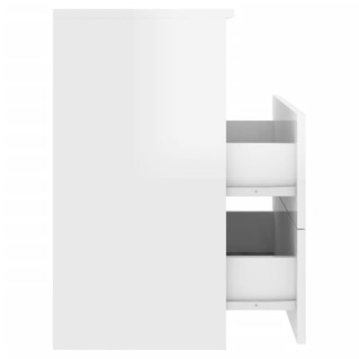 vidaXL Nočné stolíky 2 ks vysoký lesk biele 50x32x60 cm
