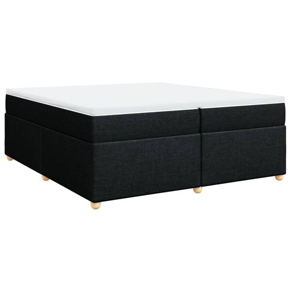 vidaXL Boxspring posteľ s matracom čierna 200x200 cm l&aacute;tka
