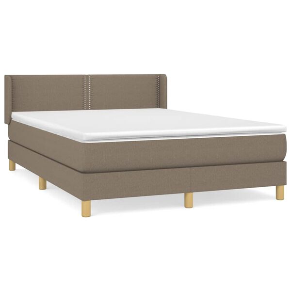 vidaXL Boxspring posteľ s matracom sivohned&yacute; 140x190 cm l&aacute;tka