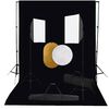 vidaXL Fotografick&eacute; vybavenie so softboxami, pozad&iacute;m a reflektorom