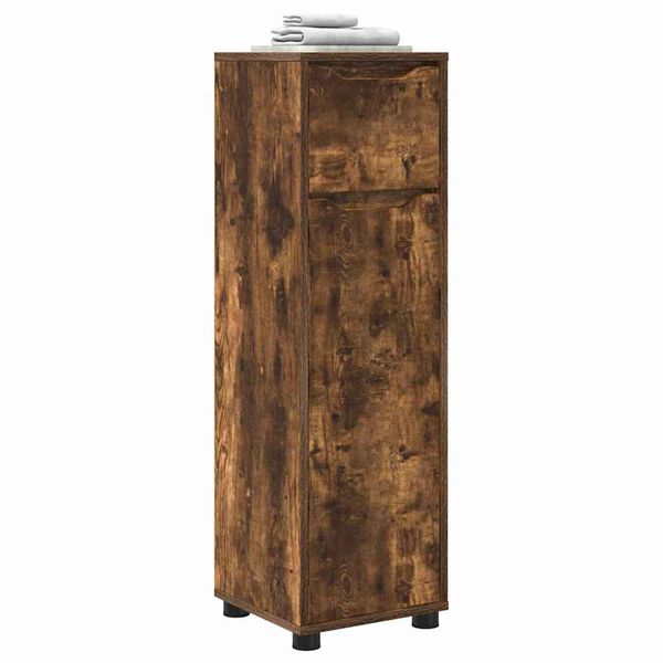 vidaXL K&uacute;peľňov&aacute; skriňa Dymov&aacute; dub 30,5 x 30 x 101 cm Kompozitn&eacute; drevo